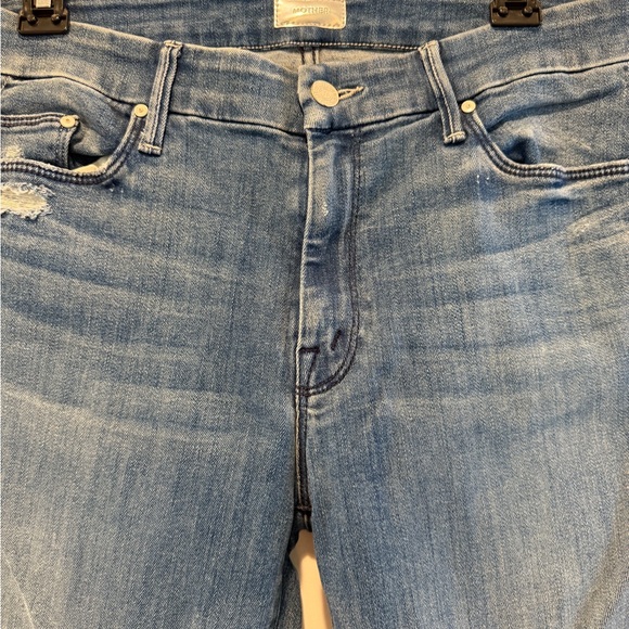 MOTHER Looker Light Blue Skinny Jeans (petite) - Picture 4 of 5